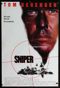 y557 SNIPER DS one-sheet movie poster '93 Tom Berenger kills in one shot!