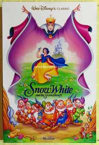 y558 SNOW WHITE & THE SEVEN DWARFS int'l one-sheet movie poster R93 Disney