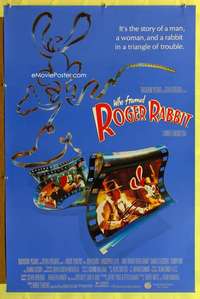 y648 WHO FRAMED ROGER RABBIT one-sheet movie poster '88 Robert Zemeckis