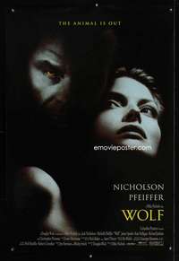 y656 WOLF SS one-sheet movie poster '94 Jack Nicholson, Michelle Pfeiffer