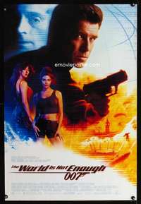 y659 WORLD IS NOT ENOUGH DS one-sheet movie poster '99 Brosnan as James Bond