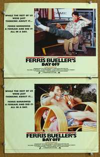 z285 FERRIS BUELLER'S DAY OFF 2 movie English lobby cards '86 Matthew Broderick