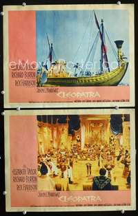 z192 CLEOPATRA 2 movie lobby cards '64 cool images of huge sets!