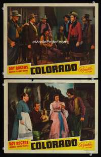 z002 COLORADO 2 movie lobby cards '40 Roy Rogers, Gabby Hayes