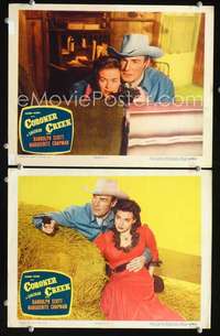 z200 CORONER CREEK 2 movie lobby cards '48 Randolph Scott, Chapman