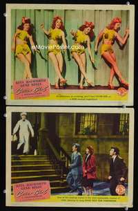 z205 COVER GIRL 2 movie lobby cards '44 Rita Hayworth, Gene Kelly