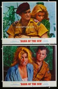 z223 DARK OF THE SUN 2 movie lobby cards '68 Yvette Mimieux, Rod Taylor