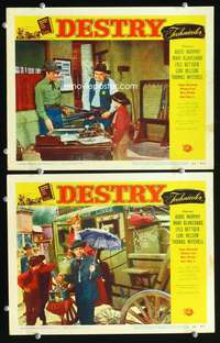 z232 DESTRY 2 movie lobby cards '54 Audie Murphy, Mari Blanchard