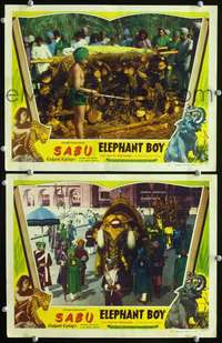 z261 ELEPHANT BOY 2 movie lobby cards R47 Sabu, Rudyard Kipling
