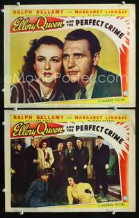 z263 ELLERY QUEEN & THE PERFECT CRIME 2 movie lobby cards '41 Bellamy