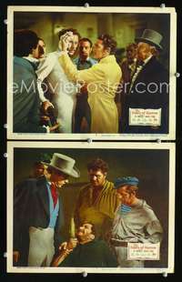z307 FOXES OF HARROW 2 movie lobby cards '47 Rex Harrison in duel!
