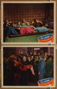 z314 G.I. HONEYMOON 2 movie lobby cards '45 Gale Storm, Peter Cookson