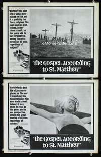z346 GOSPEL ACCORDING TO ST. MATTHEW 2 movie lobby cards '66 Pasolini