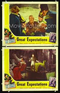 z353 GREAT EXPECTATIONS 2 movie lobby cards R51 David Lean, Mills
