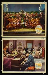 z359 GREENWICH VILLAGE 2 movie lobby cards '44 Carmen Miranda, Ameche