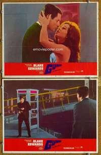 z362 GUNN 2 movie lobby cards '67 Craig Stevens, Sherry Jackson