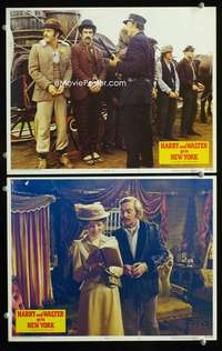 z374 HARRY & WALTER GO TO NEW YORK 2 movie lobby cards '76 Caine, Caan