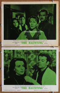 z377 HAUNTING 2 movie lobby cards '63 Claire Bloom, Russ Tamblyn