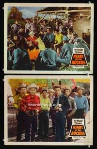 z019 HEART OF THE ROCKIES 2 movie lobby cards '51 Roy Rogers w/guitar!