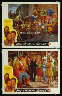 z386 HER SISTER'S SECRET 2 movie lobby cards '46 Edgar Ulmer, Coleman