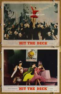 z396 HIT THE DECK 2 movie lobby cards '55 Debbie Reynolds, Ann Miller