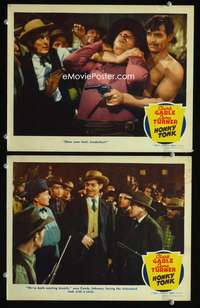z401 HONKY TONK 2 movie lobby cards '41 barechested Clark Gable!