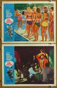 z426 I'LL TAKE SWEDEN 2 movie lobby cards '65 Bob Hope, Frankie Avalon