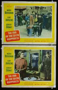 z437 INN OF THE SIXTH HAPPINESS 2 movie lobby cards '59 Ingrid Bergman