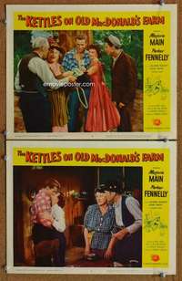 z465 KETTLES ON OLD MacDONALD'S FARM 2 movie lobby cards '57 Main