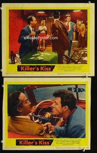 z468 KILLER'S KISS 2 movie lobby cards '55 early Stanley Kubrick noir!