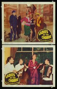 z477 LADIES OF THE CHORUS 2 movie lobby cards '48 sexy Adele Jergens!