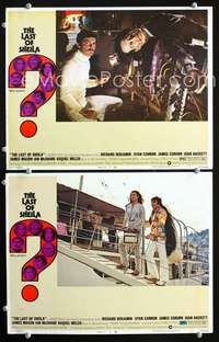 z487 LAST OF SHEILA 2 movie lobby cards '73 Raquel Welch, Benjamin
