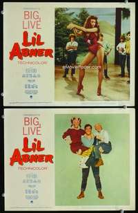 z505 LI'L ABNER 2 movie lobby cards '59 sexiest Julie Newmar, Palmer