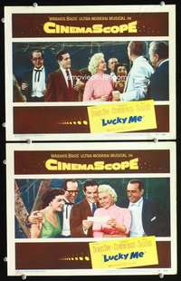 z528 LUCKY ME 2 movie lobby cards '54 sexy Doris Day, Phil Silvers