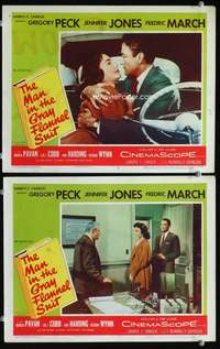 z549 MAN IN THE GRAY FLANNEL SUIT 2 movie lobby cards '56 Gregory Peck