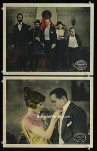 z632 NUT 2 movie lobby cards '21 Douglas Fairbanks in wax museum!