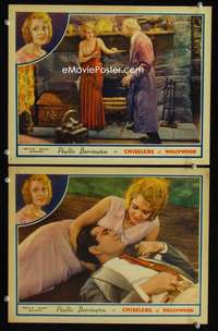 z671 PLAYTHINGS OF HOLLYWOOD 2 movie lobby cards '30 innocent sisters!