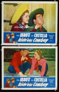 z708 RIDE 'EM COWBOY 2 movie lobby cards R49 Costello, John Mack Brown