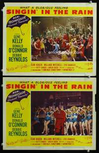 z791 SINGIN' IN THE RAIN 2 movie lobby cards '52 Kelly, Gotta Dance!