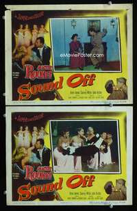 z814 SOUND OFF 2 movie lobby cards '52 Mickey Rooney, Blake Edwards