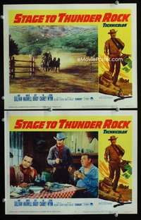z823 STAGE TO THUNDER ROCK 2 movie lobby cards '64 Lon Chaney Jr.