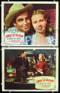 z824 STAGE TO TUCSON 2 movie lobby cards '50 Rod Cameron western!