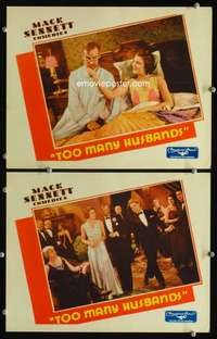 z898 TOO MANY HUSBANDS 2 movie lobby cards '31 Andy Clyde, Sennett
