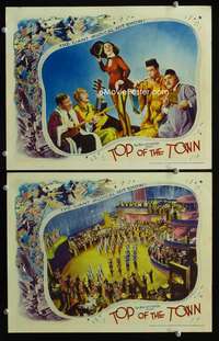 z901 TOP OF THE TOWN 2 movie lobby cards '37 the giant musical hit!