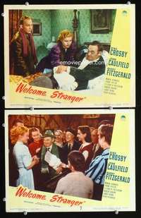 z957 WELCOME STRANGER 2 movie lobby cards '47 Bing Crosby, Fitzgerald
