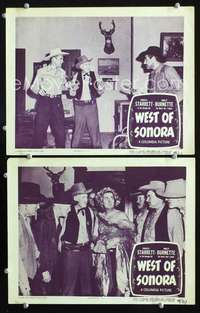 z959 WEST OF SONORA 2 movie lobby cards '48 Starrett as Durango Kid!