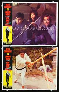 z991 YOU ONLY LIVE TWICE 2 movie lobby cards '67 Sean Connery IS Bond!