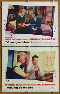 z992 YOUNG AT HEART 2 movie lobby cards '55 Doris Day, Frank Sinatra