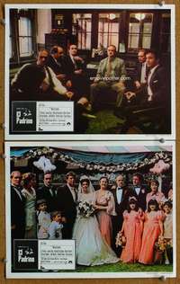 z338 GODFATHER 2 movie Mexican lobby cards '72 two great scenes!