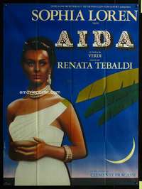 b347 AIDA French one-panel movie poster R70s Sophia Loren, Verdi's opera!